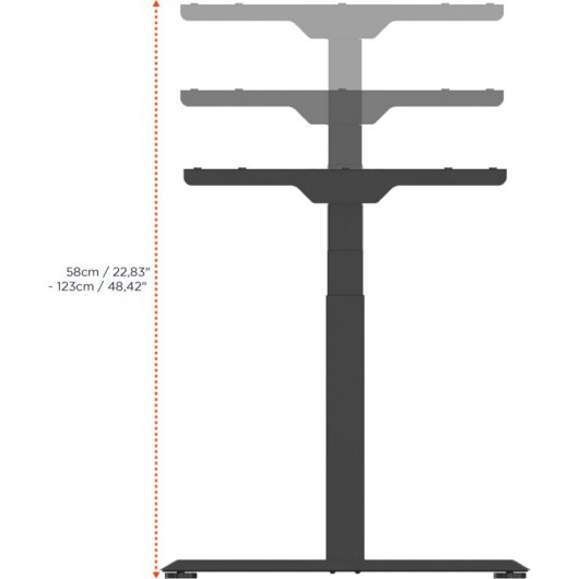 Celexon Professional eAdjust-58123 Escritorio Eléctrico Elevable Regulable 175x75cm Blanco/Negro
