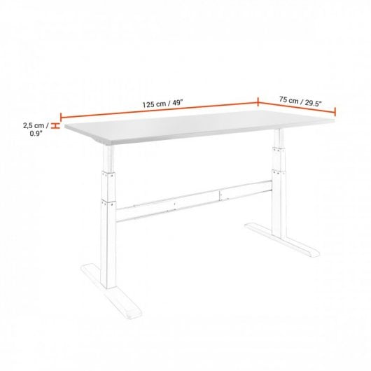 Celexon Tabla de Mesa para Escritorio eAdjust 125x75cm Blanca