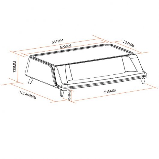 Celexon ME1730 Soporte Elevador para Monitor Gris