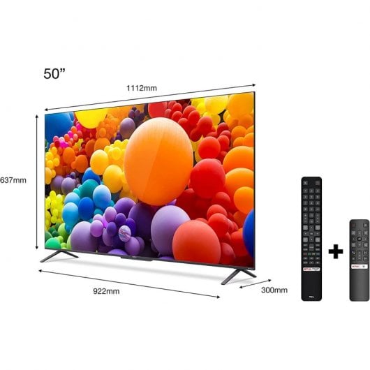 TCL 50C725 50" QLED UltraHD 4K HDR10+ Reacondicionado