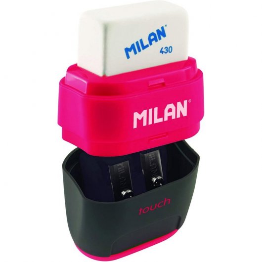 Milan Compact Touch Boîte de 16 Aiguiseurs Duo Couleurs Assorties