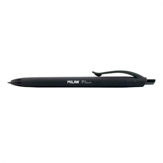 Milan P1 Touch Caja de 25 Bolígrafos Tinta de Aceite Retráctil Negro