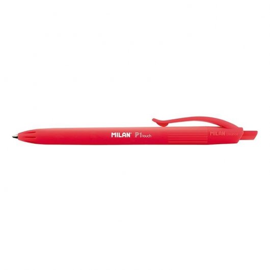 Milan P1 Touch Boîte de 25 stylos à encre à huile rétractables Rouge