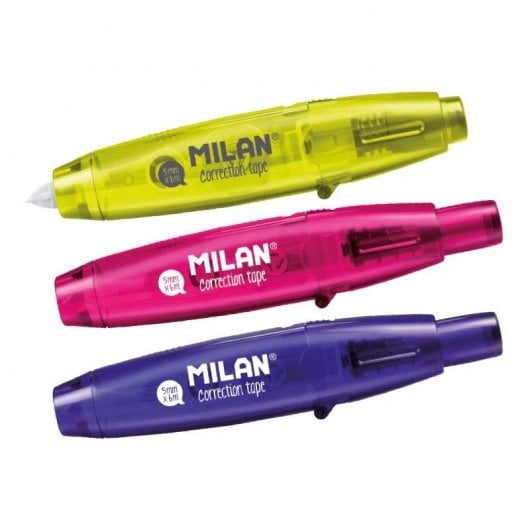 Ruban correcteur Milan boîte de 12 ruban correcteur d'écriture 5mmx6m couleurs assorties