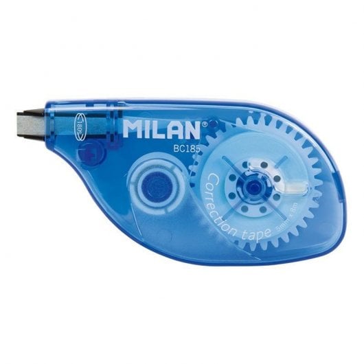 Milan Correction Tape Caja de 12 Correctores de Escritura en Cinta 5mmx8m Azul