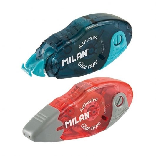 Milan Scatola da 12 nastri adesivi 8,4 mm x 12 m blu/rosso