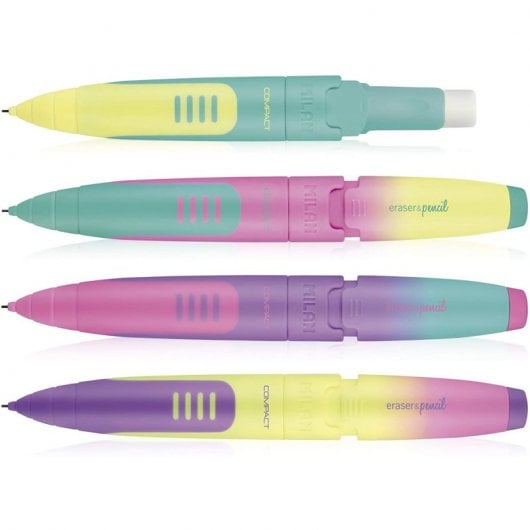 Milan Compact Sunset Boîte de 20 porte-mines avec caoutchouc 0,7 mm Couleurs Assorties