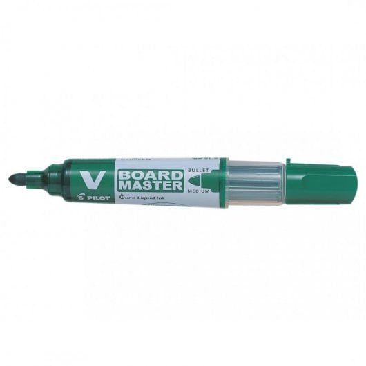 Pilot V Board Master Caja 10 Rotuladores para Pizarra Punta de Fibra 6mm Verde