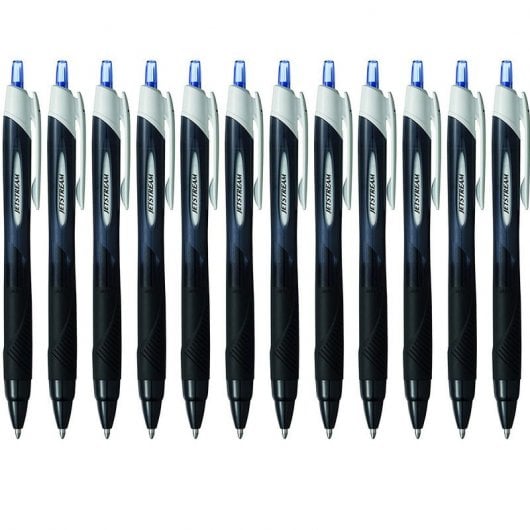 Uni-Ball Jetstream Sport Caja 12 Bolígrafos Retráctiles Tinta de Aceite Azul