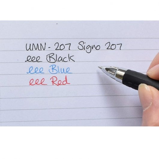 Uni-Ball Signo 207 Caja 12 Bolígrafos Retráctiles Tinta de Gel Azul