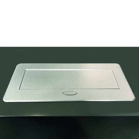 Emuca Enchufe Empotrable de Mesa Multiconector 265x120mm Aluminio
