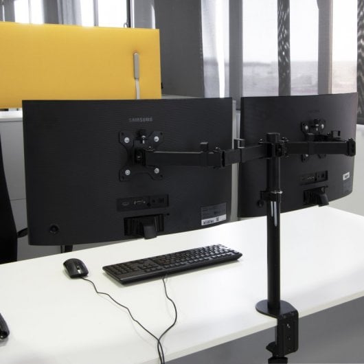 Emuca Soporte Doble Brazo para Monitores  13-32" VESA 100x100 Máx 8Kg