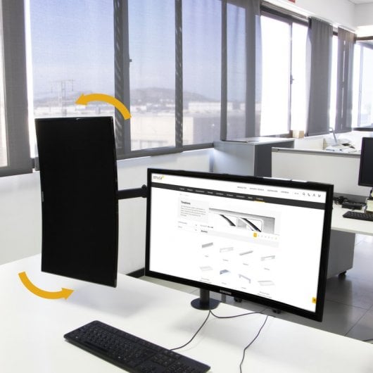 Emuca Soporte Doble Brazo para Monitores  13-32" VESA 100x100 Máx 8Kg
