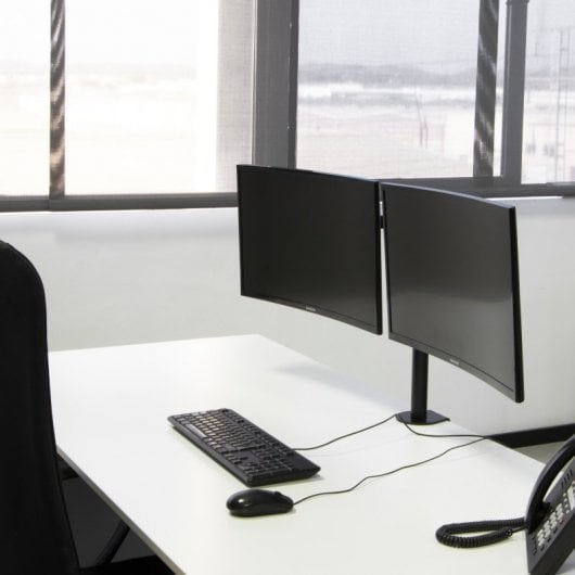 Emuca Soporte Doble Brazo para Monitores  13-32" VESA 100x100 Máx 8Kg