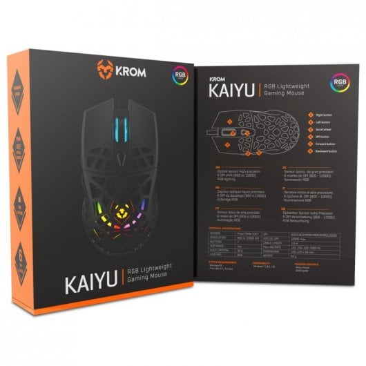 Krom Kaiyu RGB Ratón Gaming 12000DPI