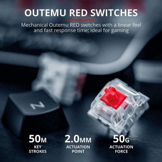 Trust GXT 863 Mazz Teclado Mecânico Gaming Switch Red