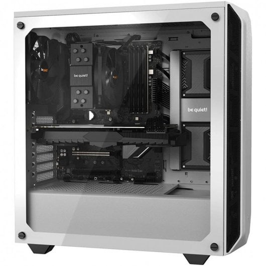 Silenzio! Pure Base 500 Window Vetro temperato bianco USB 3.1 Bianco