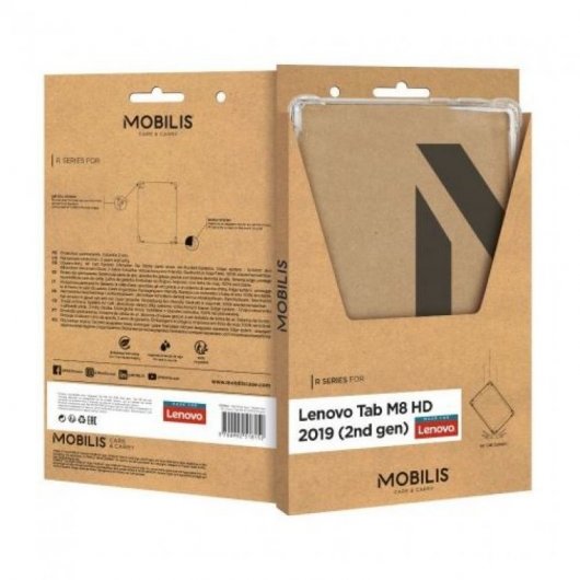 Mobilis R Series Funda Protectora Transparente para Lenovo Tab M8 HD 2019 2nd gen TB 8505