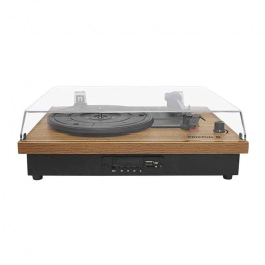Platenspeler Prixton Studio TS420 10W Bluetooth USB SD Riemaandrijving Hout