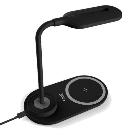 Lâmpada LED Cool com Base de Carga Sem Fios Qi