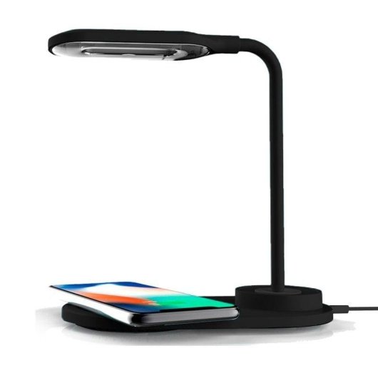 Lâmpada LED Cool com Base de Carga Sem Fios Qi