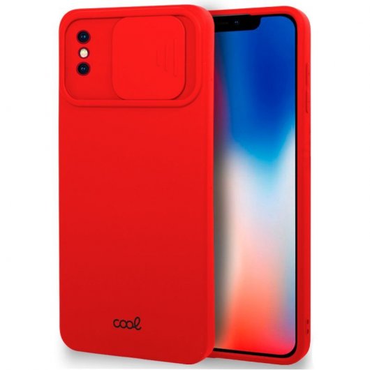 Coque cool avec protection d'appareil photo rouge iPhone X / iPhone XS