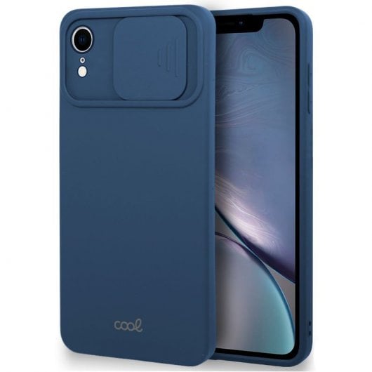 Cool Funda con Protección de Cámara Azul Marino para iPhone XR