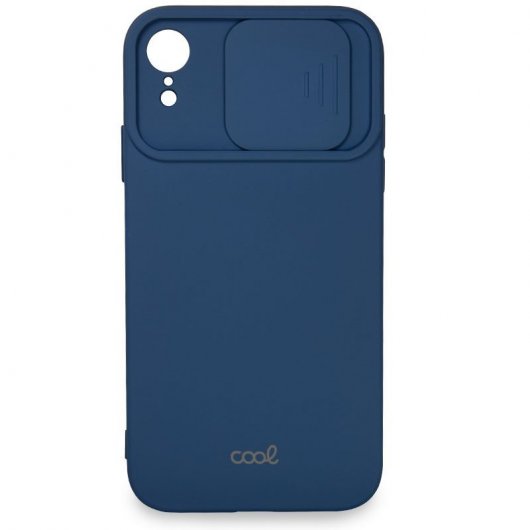 Cool Funda con Protección de Cámara Azul Marino para iPhone XR