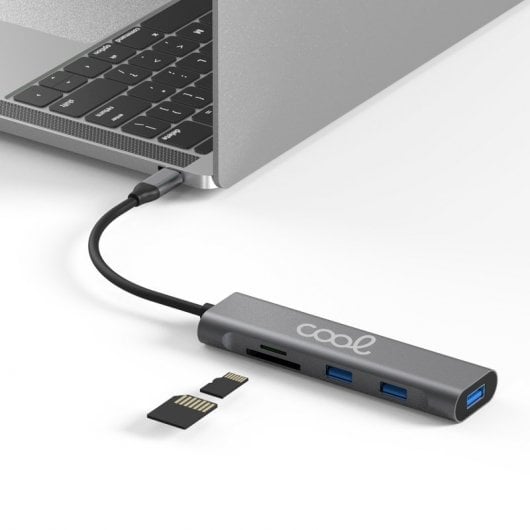 Cool Hub Tipo-C 5 Puertos 3x USB 3.0/SD/Micro SD