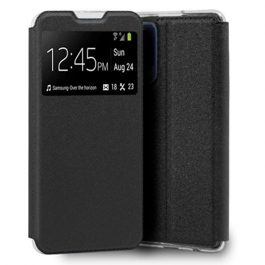 Étui à rabat lisse noir cool pour Vivo Y72 5G