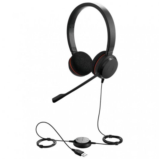 Jabra Evolve 20 Auricular Estéreo con Cable para Softphone VoIP