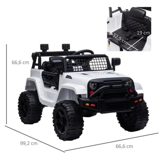 Homcom Coche Eléctrico 12V Blanco