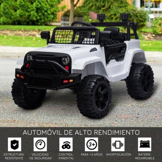 Homcom Coche Eléctrico 12V Blanco