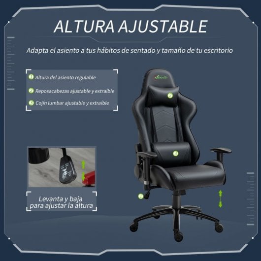 Vinsetto Silla Gaming Negro