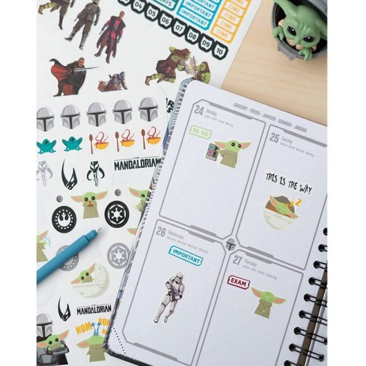 Erik Agenda Escolar 2021/2022 Mediana Día Página Star Wars The Mandalorian
