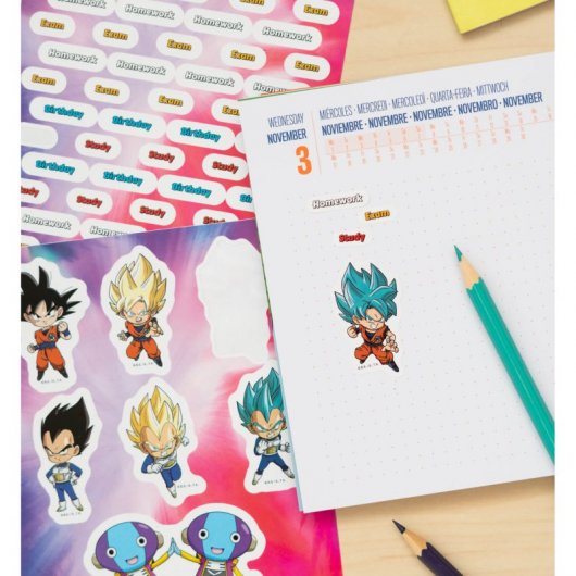 Agenda scolaire 2021/2022 d'Erik Editores Page Dragon Ball de jour moyen