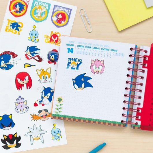 Erik Agenda Escolar 2021/2022 Mediana Día Página Sonic
