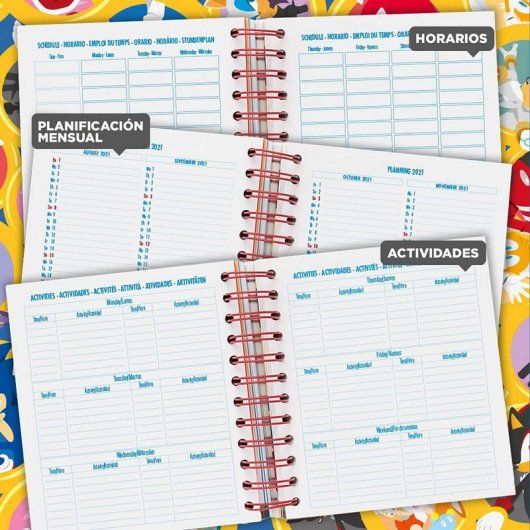 Erik Agenda Escolar 2021/2022 Mediana Día Página Sonic