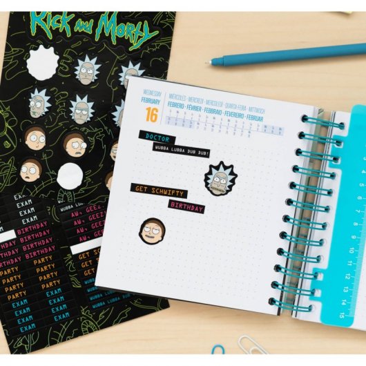 Erik Agenda Escolar 2021/2022 Mediana Día Página Rick & Morty