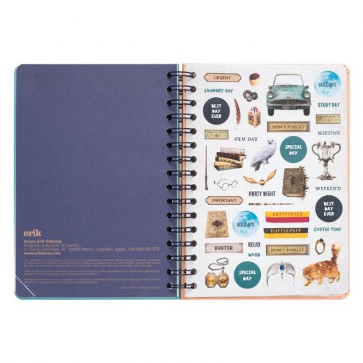 Erik Agenda Escolar 2021/2022 A5 Semana Vista Monster Book Harry Potter