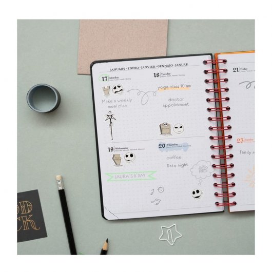 Agenda scolaire Erik 2021/2022 A5, vue semaine, L'Étrange Noël de Monsieur Jack