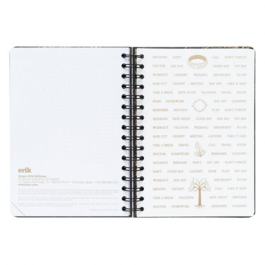 Agenda Scolaire Erik 2021/2022 A5 Vue Semaine Le Seigneur des Anneaux