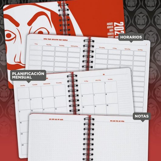 Erik Agenda Escolar 2021/2022 A5 Semana Vista La Casa De Papel