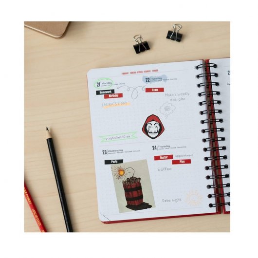 Erik Agenda Escolar 2021/2022 A5 Semana Vista La Casa De Papel