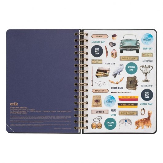 Erik Agenda Escolar 2021/2022 A5 Semana Vista Harry Potter