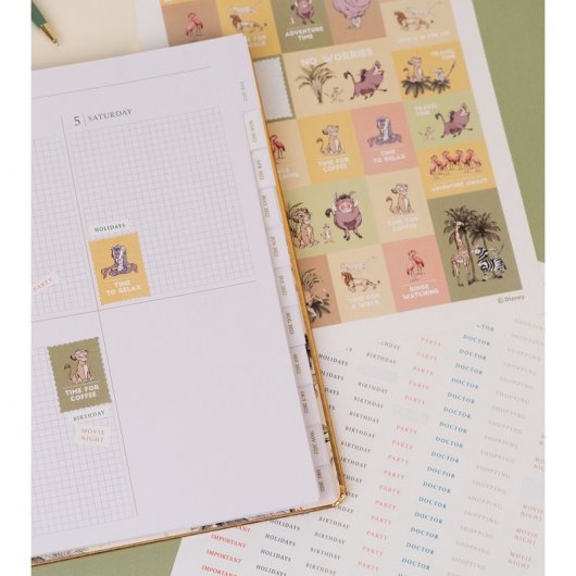 Erik Agenda Escolar 2021/2022 Semana Vista Disney El Rey Leon