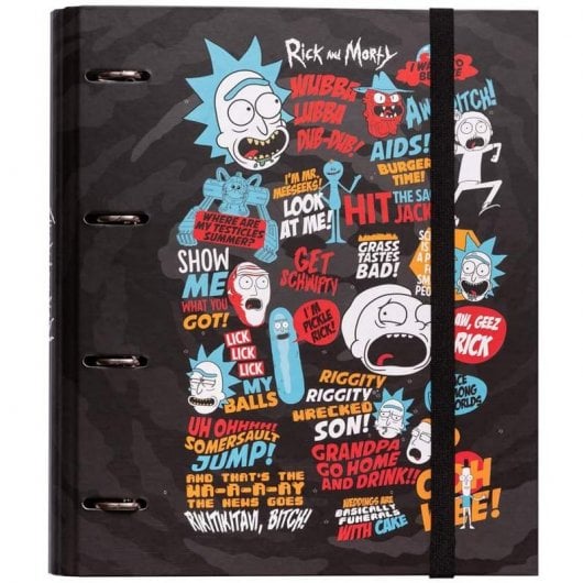 Erik Carpeta Troquelada 4 Anillas Premium Rick & Morty