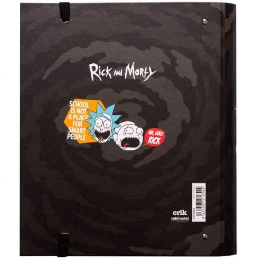 Erik Carpeta Troquelada 4 Anillas Premium Rick & Morty