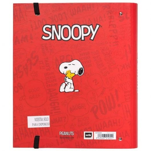 Erik Carpeta Troquelada Premium 4 Anillas Snoopy