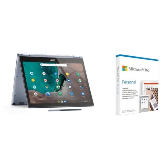 Acer Chromebook Spin 13 Intel Core i5-10210U/8GB/128GB SSD/13.5" Táctil + Microsoft 365 Personal 1 Usuario 1 Año
